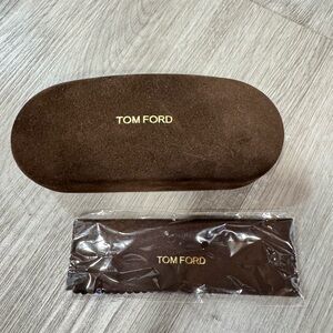 New Tom Ford Brown Velvet Hard Shell Eyeglass/Sunglass Case